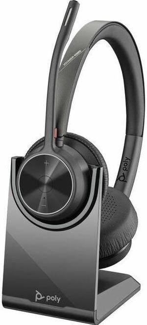 Poly Voyager 4320 USB-C with charge stand Headset - Siri, Google Assistant - Stereo - USB Type A, USB Type C - Wired/Wireless - Bluetooth - 164 ft - 20 Hz - 20 kHz - On-ear - Binaural - Ear-cup - 4.92