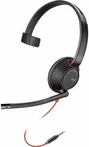Poly Blackwire 5210 Headset - Mono - USB Type C, Mini-phone (3.5mm) - Wired - 20 Hz - 20 kHz - Over-the-head - Monaural - Supra-aural - Noise Cancelling Microphone