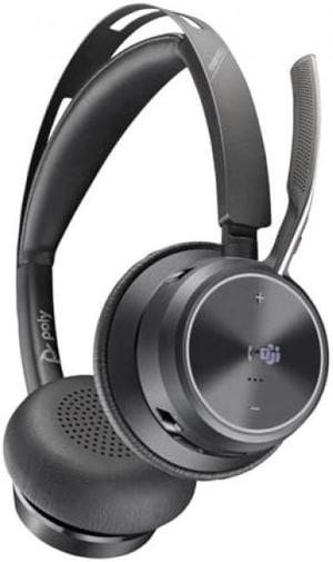 Poly Voyager Focus 2 Headset - Microsoft Teams Certification - Google Assistant, Siri - Stereo - USB Type C - Wired/Wireless - Bluetooth - 164 ft - On-ear - Binaural - Ear-cup - Noise Cancelling, MEMS