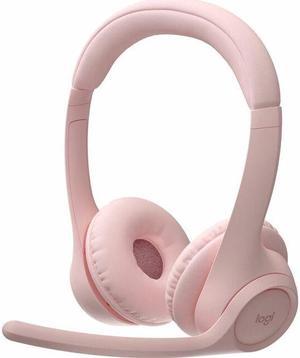 Logitech Zone 300 Wireless Bluetooth Headset With Noise-Canceling Microphone, Compatible with Windows, Mac, Chrome, Linux, iOS, iPadOS, Android - Rose