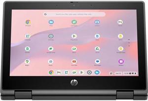 HP Pro x360 Fortis 11 G5 11.6" Touchscreen Rugged Convertible 2 in 1 Chromebook - HD - Intel N-Series N100 - 8 GB - 64 GB Flash Memory - Jack Black - Intel Chip - 1366 x 768 - ChromeOS - Intel UH