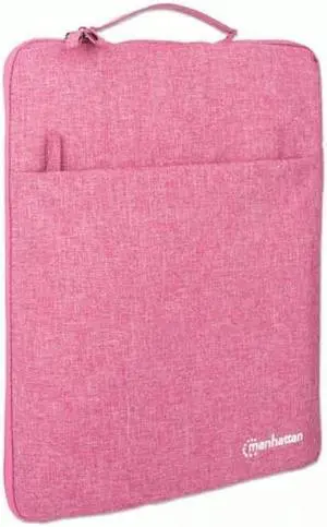 Manhattan Seattle 15.6 Inch Laptop Sleeve, Pink, Padded Handle Case Manhattan Seattle 15.6 Inch Laptop Sleeve, Pink, Padded Handle Case