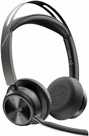 Poly Voyager Focus 2 Headset - Microsoft Teams Certification - Google Assistant, Siri - Stereo - USB Type C - Wired/Wireless - Bluetooth - 298.6 ft - Over-the-head - Binaural - Supra-aural - 4" C