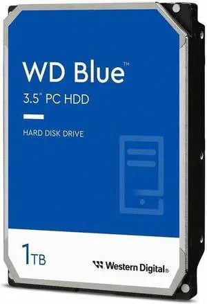 WD Blue WD10EZEX 1 TB Hard Drive - 3.5" Internal - SATA - Conventional Magnetic Recording (CMR) Method - Blue - Desktop PC, MAC Device Supported - 7200rpm - 150 MB/s Maximum Read Transfer Rate