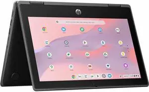 HP Fortis G5 11.6" Touchscreen Convertible 2 in 1 Chromebook - HD - Intel N-Series N100 - 4 GB - 32 GB Flash Memory - Jack Black - Intel Chip - 1366 x 768 - ChromeOS - Intel UHD Graphics - Bright