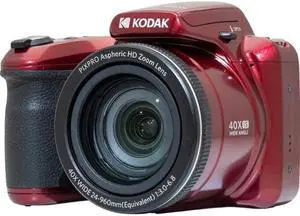 Kodak PIXPRO AZ405 20.7 Megapixel Compact Camera - Red - 1/2.3" BSI CMOS Sensor - Autofocus - 3"LCD - 40x Optical Zoom - 4x Digital Zoom - Optical (IS) - 4608 x 3456 Image - 1920 x 1080 Vide