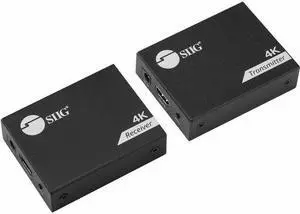 SIIG 4K HDMI USB KVM Extender over CAT6 - Up to 230 feet - Zero Latency - ESD Protection - SIIG HDMI KVM Extender transmits HDMI 1080p and USB signals up to 230ft (70m) over single Cat6/7 cable with z