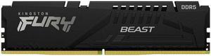 Kingston FURY Beast 16GB DDR5 SDRAM Memory Module - For Motherboard - 16 GB (1 x 16GB) - DDR5-6000/PC5-48000 DDR5 SDRAM - 6000 MHz Single-rank Memory - CL36 - 1.35 V - Non-ECC - Unbuffered - 288-pin -