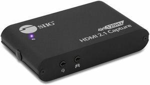 SIIG 4K120Hz HDMI 2.1 Capture Device for Gaming and Streaming - 4K60Hz Capture - 4K 120Hz/144Hz Loopout - USB-C 10Gbps - TAA Compliant - 4K120Hz HDMI 2.1 Capture Device for Gaming and Streaming - Easi