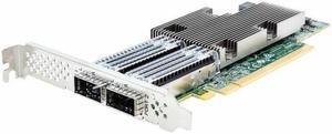 ATTO N412 100Gigabit Ethernet Card - PCI Express 4.0 x16 - 2 Port(s) - Optical Fiber - Low profile Bracket Height - 100GBase-X - QSFP28 - Plug-in Card