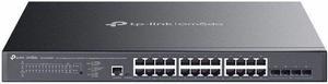 TP-Link 24-Port Gigabit and 4-Port 10GE SFP+ L2+ Managed Switch with 16-Port PoE+ & 8-Port PoE++ - 24 Ports - Manageable - Gigabit Ethernet, 10 Gigabit Ethernet - 10/100/1000Base-T, 1000Base-X, 10