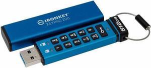 Kingston IronKey Keypad 200 Type -A Hardware-encrypted USB Flash Drive FIPS 140-3 Level 3 (Pending) with XTS-AES 256-bit Hardware Encryption - IKKP200/512GB