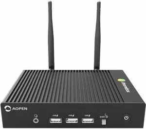 AOPEN Chromebox Mini 2 Enterprise Upgrade - AI Ready - 3 Year Warranty Included - Intel Celeron N4500 - Fanless - 8 GB RAM - 32 GB eMMC - Military grade - Intel Chip - Chrome Enterprise Upgrade Includ