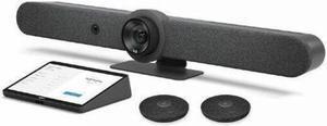 Logitech Rally Bar (TAA-Compliant Version) & Logitech Tap with Cat5e & Rally Mic Pod - TAA