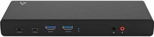 V7 UCDDS2USB-C DisplayLink Dual 4K Dock - V7 UCDDS2 USB-C Dual 4K DisplayLink Universal Docking Station with 100W PD, 2 x USB-C, 4 x USB 3.0, Gigabit Ethernet, 2x HDMI, 2x DisplayPort, 3.5 Audio In+Ou
