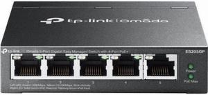 TP-Link Omada 5-Port Gigabit Easy Managed Switch - 5 Ports - Manageable - Gigabit Ethernet - 10/100/1000Base-T - 2 Layer Supported - 65 W PoE Budget - Twisted Pair - PoE Ports - Desktop, Wall Mountabl