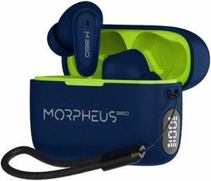 m360 TW1800L Nemesis True Wireless Earbuds - Bluetooth Headphones with Microphone - 20H Playtime - Blue - Hi-Fi Stereo - 10mm Graphene Drivers - Magnetic Charging Case - Waterproof IPX5 - BT Version 5