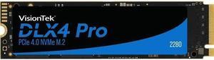 VisionTek DLX4 Pro 512 GB Solid State Drive - M.2 2280 Internal - PCI Express NVMe (PCI Express NVMe 4.0 x4) - Desktop PC, Network Controller Device Supported - 250 TB TBW - 6750 MB/s Maximum Read Tra