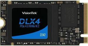VisionTek DLX4 512 GB Solid State Drive - M.2 2242 Internal - PCI Express NVMe (PCI Express NVMe 4.0 x4) - Desktop PC, Network Controller Device Supported - 250 TB TBW - 4725 MB/s Maximum Read Transfe