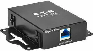 Eaton Tripp Lite Series In-Line PoE Surge Protector - 1 Gbps, IEC Compliant, TAA - Black - RJ-45 - 1 x RJ-45 - 30 VA - PoE - TAA Compliant