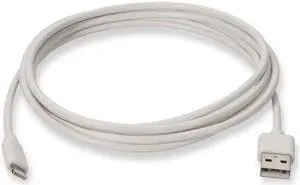 AddOn 6in USB 2.0 (A) Male to Lightning Male White Cable - 6" Lightning/USB Data Transfer Cable for Notebook, PC, USB Charger, Smartphone, Tablet - First End: 1 x USB 2.0 Type A - Male - Second E