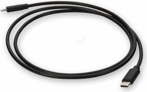 3ft (1m) USB-C 3.1 to Lightning Cable Male to Male Black TPE Cable - 3.28 ft Lightning/USB-C Data Transfer Cable for Smartphone, Tablet - First End: Lightning - Male - Second End: USB 2.0 Type C - Mal