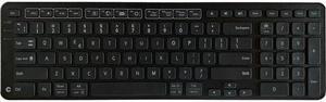 Contour Balance Keyboard - Wireless Connectivity - Windows, Mac OS X - PC, Mac - Plastic - AAA Battery Size Supported - Black