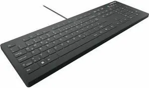 CHERRY AK-C8112 Medical Keyboard - Permanent Cable, US Layout, (CF/WIN LEFT), Black