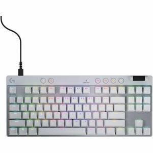 Logitech G PRO X TKL RAPID Tenkeyless Wired Gaming Keyboard With Magnetic Analog Switches, Rapid Trigger Mode, Adjustable Actuation, and Customizable RGB Lighting, Off-white - Cable Connectivity - USB