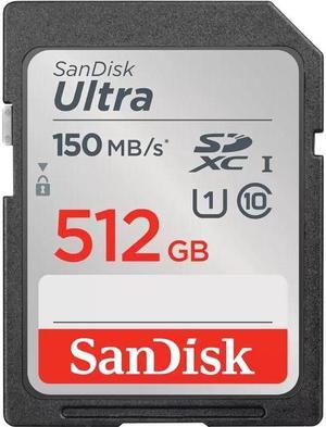 SanDisk Ultra 512 GB Class 10/UHS-I (U1) SDXC - 150 MB/s Read - 10 Year Warranty