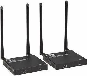 Eaton Tripp Lite Series HDMI over Wireless Extender Kit w IR, 4K 60 Hz, Wireless HDMI, Switchable Channel, Up to 164 ft. (50 m) - 164.04 ft Range - 1 x HDMI In - 2 x HDMI Out - 1 - 1 - 1080p, 720p - 4