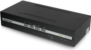 IOGEAR 4-Port Dual View DisplayPort Secure KVM Switch w/Audio - 4 Computer(s) - 1 Local User(s) - 3840 x 2160 - 50 Hz, 60 Hz - 6 x USB - 10 x DisplayPort