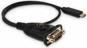 IOGEAR USB-C to Serial RS-232 Adapter - 1.48 ft Serial/USB-C Data Transfer Cable for Notebook, Barcode Scanner, PDA, Computer, Network Switch, POS Device, Label/Receipt Printer, Medical Equipment - Fi