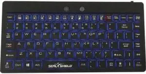 Seal Shield Silk Mini Glow Waterproof Silicone Backlit Keyboard - Cable Connectivity - USB Interface - English (US) - PC - White
