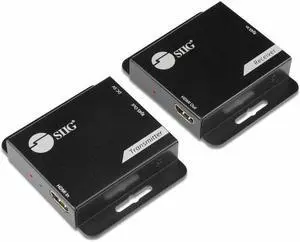SIIG HDMI Over Cat6 Extender - 60m - 1080p - PoC - Metal Housing - HDMI Over Cat6 Extender - Extends HDMI audio/video signals up to 197ft over Cat6 cable. Supports 720p/1080i/1080p at 60Hz resolutions