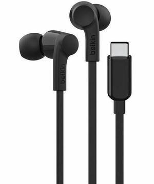 Belkin SoundForm USB-C Wired Earbuds with Adjustable Volume Limiter - Black