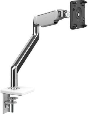 Humanscale M21CMWBTB Clamp Mount for Monitor - Polished Aluminum, White - Height Adjustable - 2 Display(s) Supported - 15.50 lb Load Capacity - 100 x 100