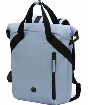 Swissdigital LAMONE Light Blue M Backpack - USB Charging Port - RFID Protection Pocket - Eco-Friendly & Water Resistant Fabric - Fits 14" Laptop  SD1686-13