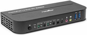 Rocstor Solid KVM SK05 DisplayPort 1.4 and USB 3.0 2?1 KVM Switch - 4K - 4096 x 2160 - 6 x USB - USB 2.0 - 3 x DisplayPort