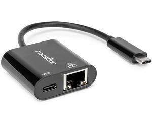 Rocstor Premium USB-C to Gigabit Ethernet with USB-C 100W Power Delivery PD 3.0 Adapter - USB Type C - 2 Port(s) - 1 - Twisted Pair - 10/100/1000Base-T