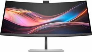 HP 734pm 34" Class Webcam UW-QHD Curved Screen LED Monitor - 21:9 - 34" Viewable - In-plane Switching (IPS) Black Technology - Edge LED Backlight - 3440 x 1440 - FreeSync Premium - 400 Nit -
