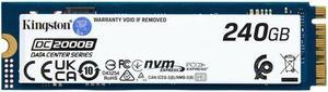 Kingston DC2000B 240 GB Solid State Drive - M.2 2280 Internal - PCI Express NVMe (PCI Express NVMe 4.0 x4) - Server Device Supported - 0.4 DWPD - 175.20 TB TBW