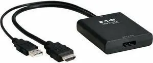 Eaton Tripp Lite Series 8K HDMI to DisplayPort Active Converter (M/F) with USB Power, 1 ft. (0.3 m) - 1 x HDMI Digital Audio/Video - Male, 1 x Displayport 1.4 Digital Audio/Video - Female - 1 x USB Ty