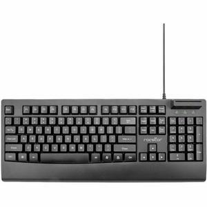 Rocstor KS18 Security USB Keyboard with Built-in Smart Card Reader -104 Keys - 104 Keys - QWERTY Layout - Smart Card Reader - USB - Black