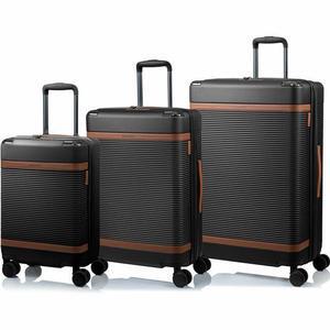 CHAMPS Vintage III Collection 3-piece Hardside Luggage set Black S1033BLACK