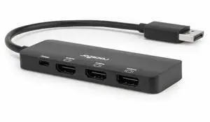 Rocstor Premium DisplayPort 1.4 to Tripple HDMI 4K Adapter - 1 x DisplayPort 1.4 Digital Audio/Video - Male - 3 x HDMI Digital Audio/Video - Female, 1 x Powered Micro USB - Female - 3840 x 2160 Suppor