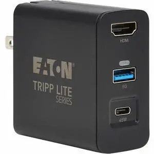 Eaton Tripp Lite Series Travel-Sized USB-C Dock and Charger - 4K HDMI, USB 3.2 Gen 1, 45W PD Charging - 45 W - North America - 230 V AC, 120 V AC Input - 5 V DC, 9 V DC, 15 V DC, 20 V DC Output - 3 A
