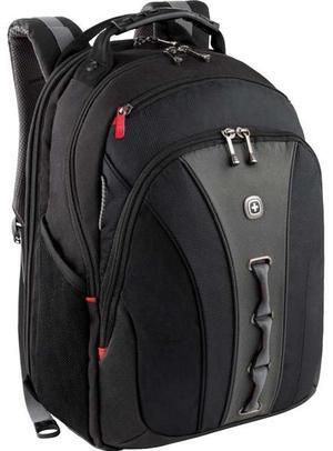 Wenger LEGACY Carrying Case (Backpack) for 16" Notebook - Gray - Checkpoint Friendly - Handle, Shoulder Strap - 18" Height x 14" Width x 10" Depth