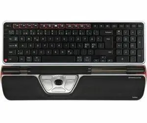 Contour Ultimate Workstation Red Keyboard & Mouse - Wireless Keyboard - English (US) - Wireless Roll Bar Mouse - Symmetrical - Compatible with Computer for PC, Mac