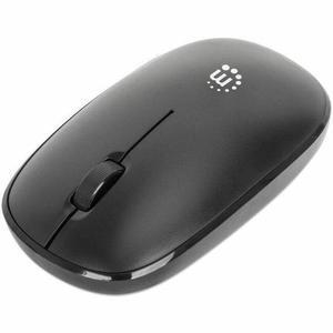 Manhattan MW3050 Wireless Optical USB Mouse - Full-size Mouse - Optical - Wireless - 32.81 ft - Radio Frequency - 2.40 GHz - Black - USB Type A - 1200 dpi - Scroll Wheel - 3 Button(s) - Symmetrical -